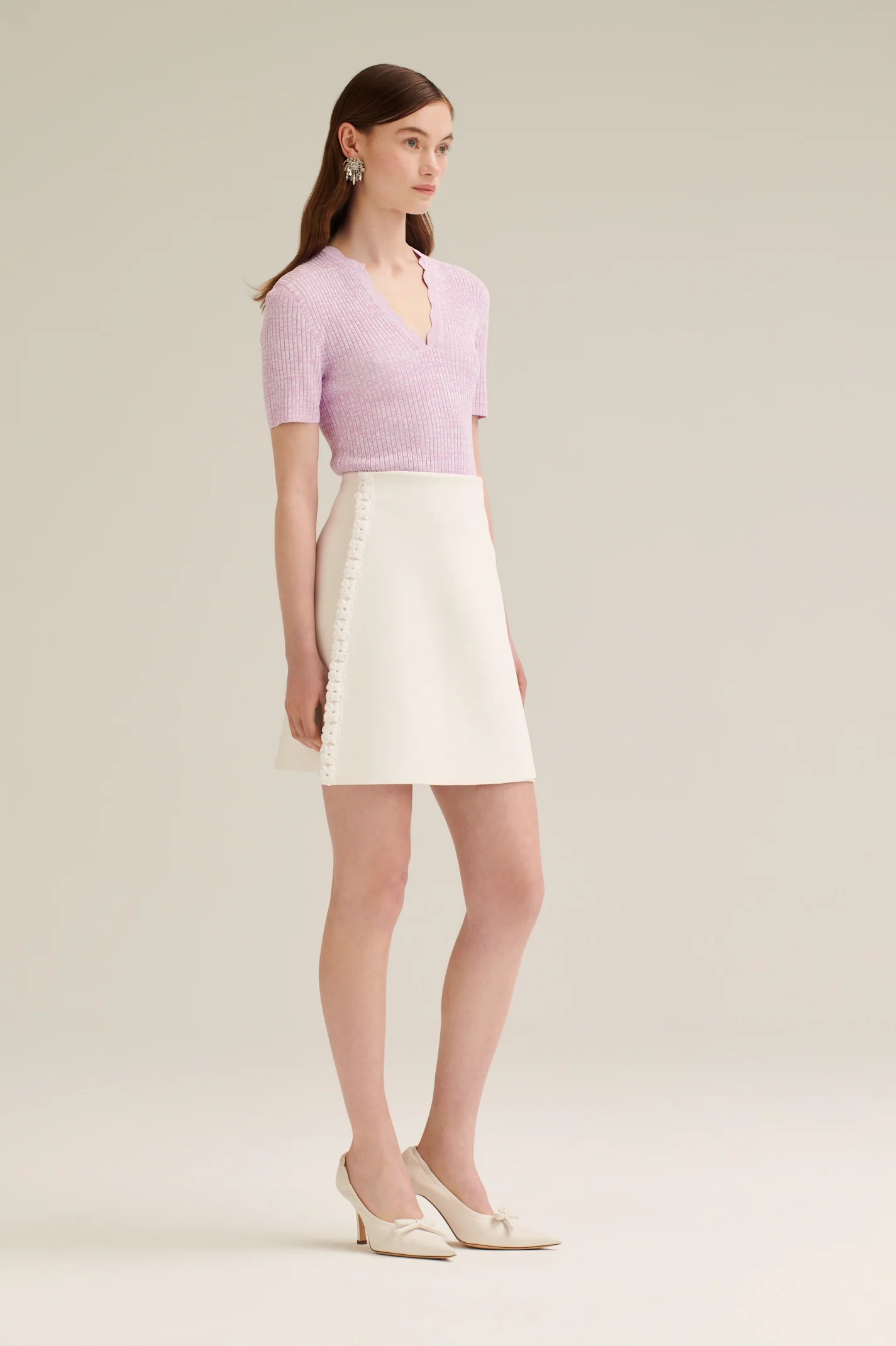 CREPE KNIT DAISY WRAP MINI - Image 4