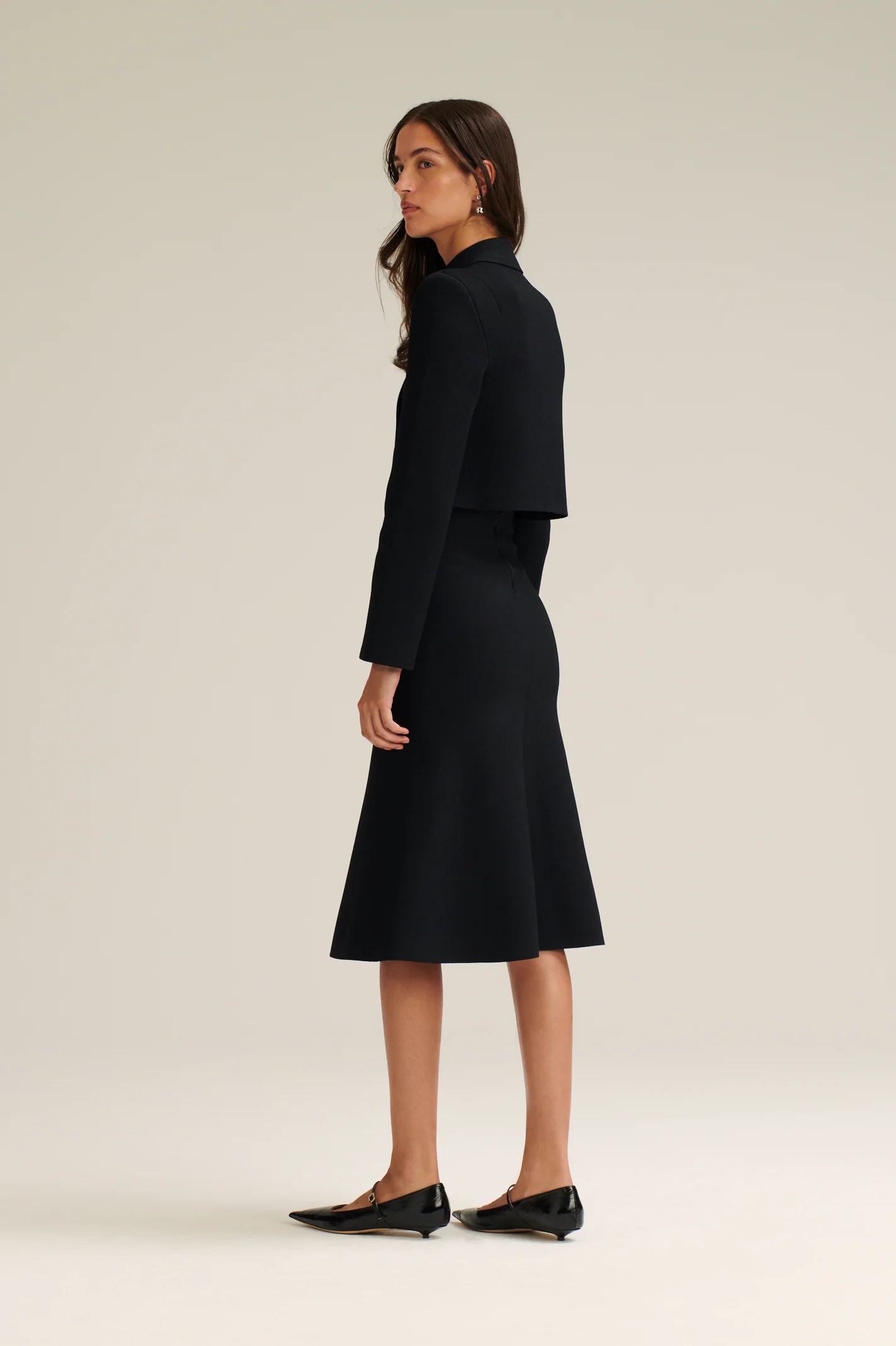 CREPE KNIT DOUBLE BUTTON JACKET - Image 5