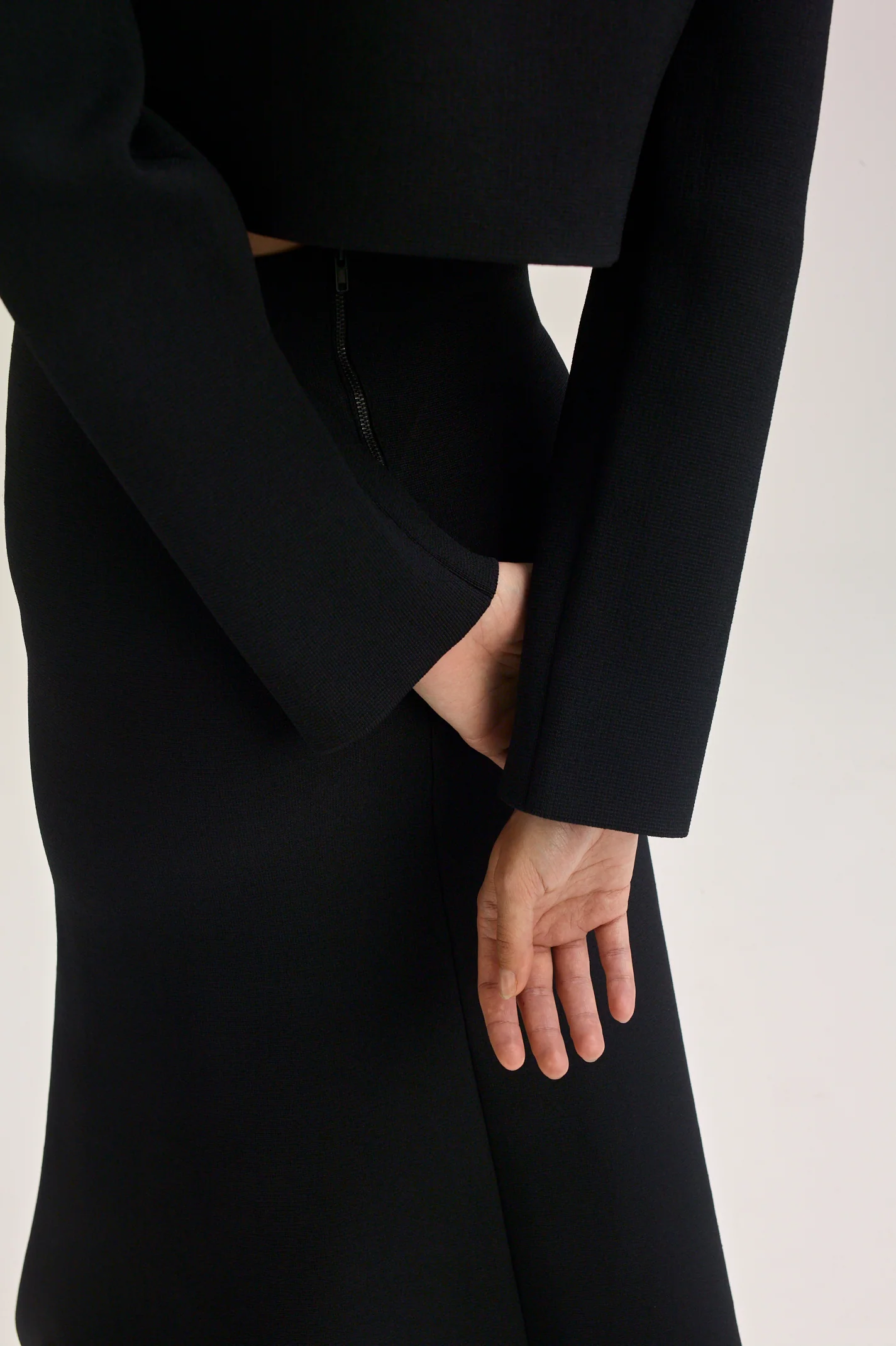 CREPE KNIT DOUBLE BUTTON JACKET - Image 7