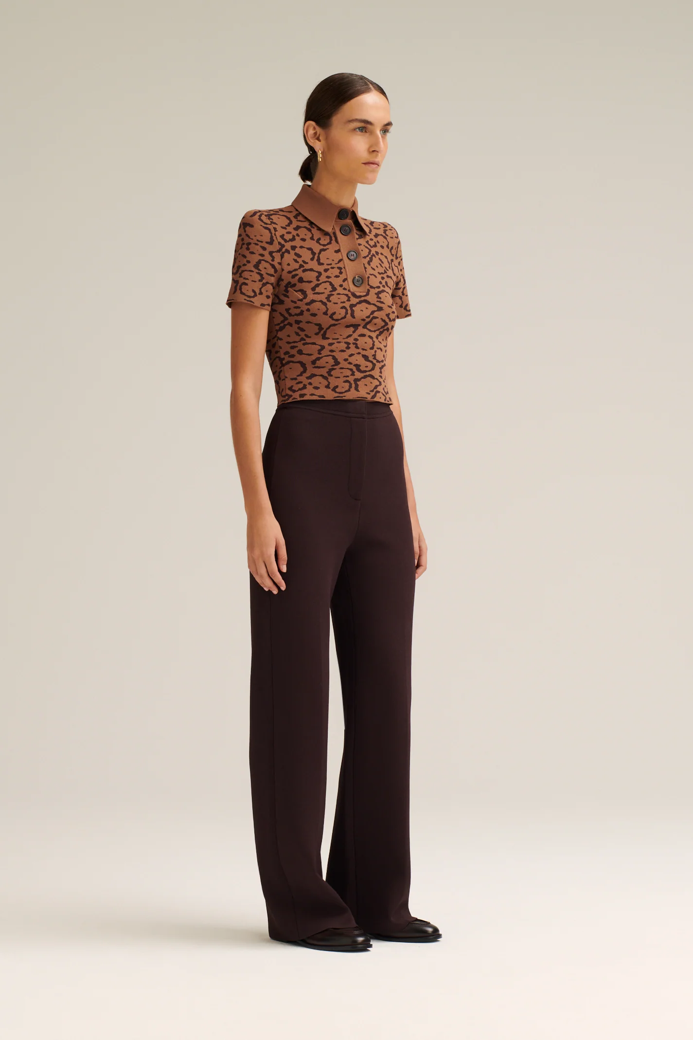 CREPE KNIT JACQUARD TOP - Image 5