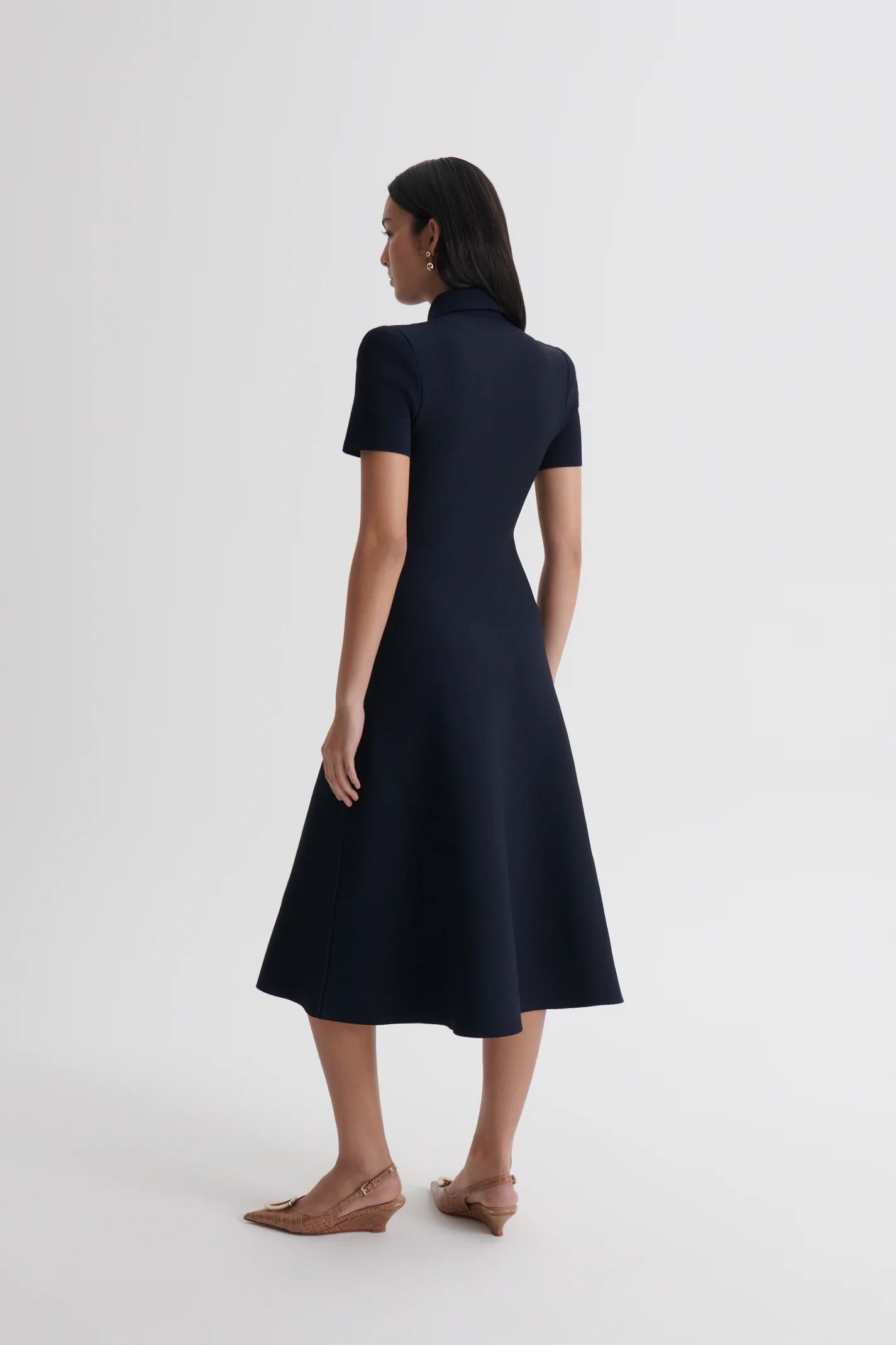 CREPE KNIT POPPY SHIRT DRESS - Image 5