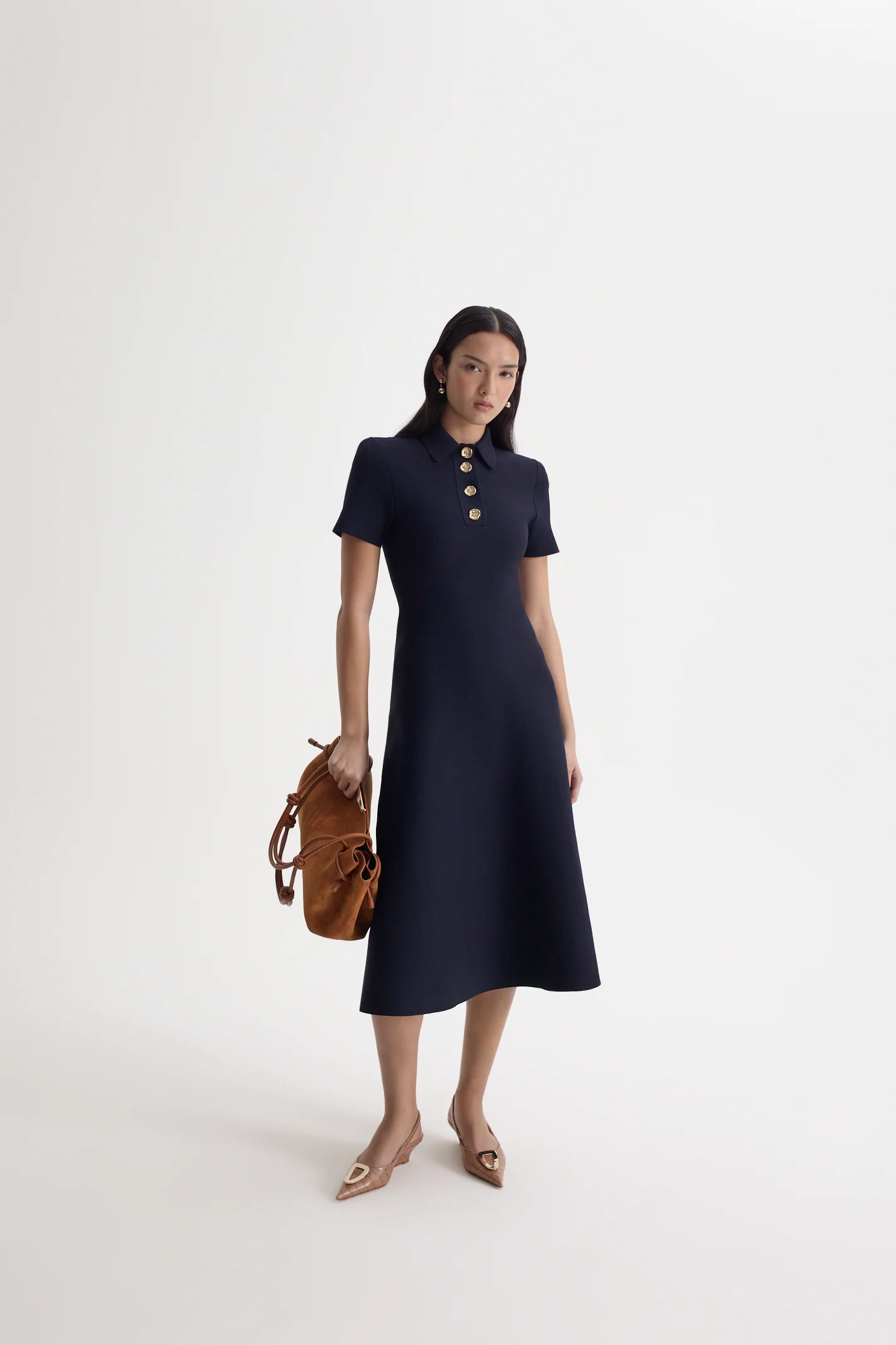 CREPE KNIT POPPY SHIRT DRESS - Image 7