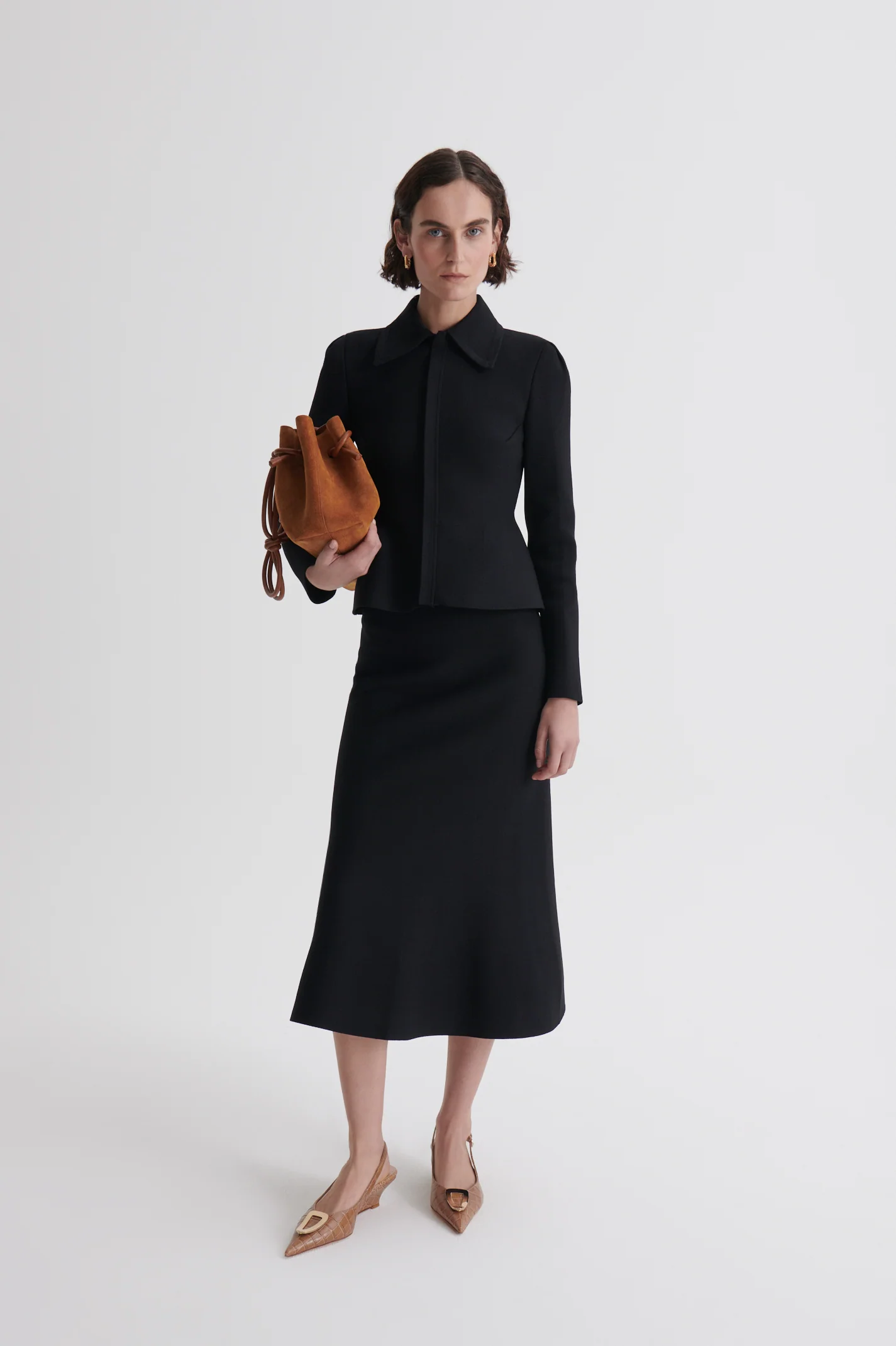 CREPE KNIT SOFT HEM SKIRT - Image 3