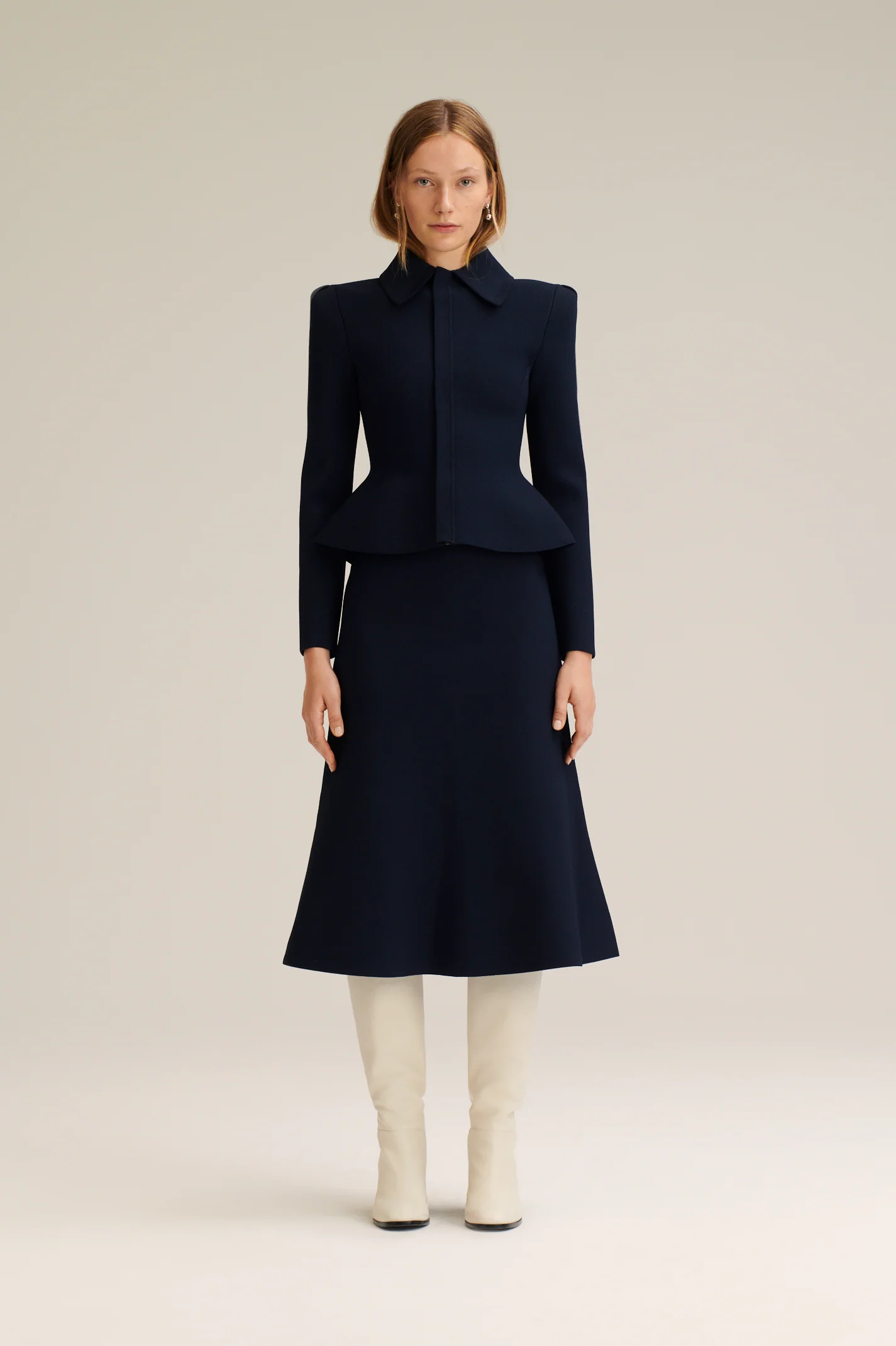 CREPE KNIT SOFT HEM SKIRT - Image 3