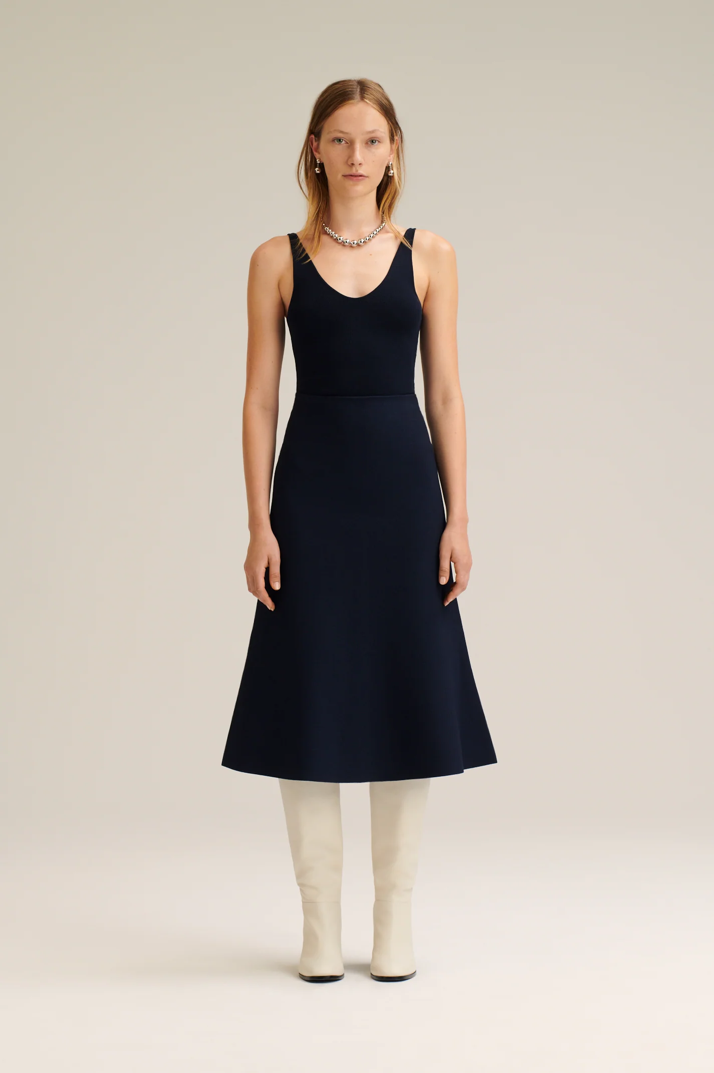 CREPE KNIT SOFT HEM SKIRT - Image 6
