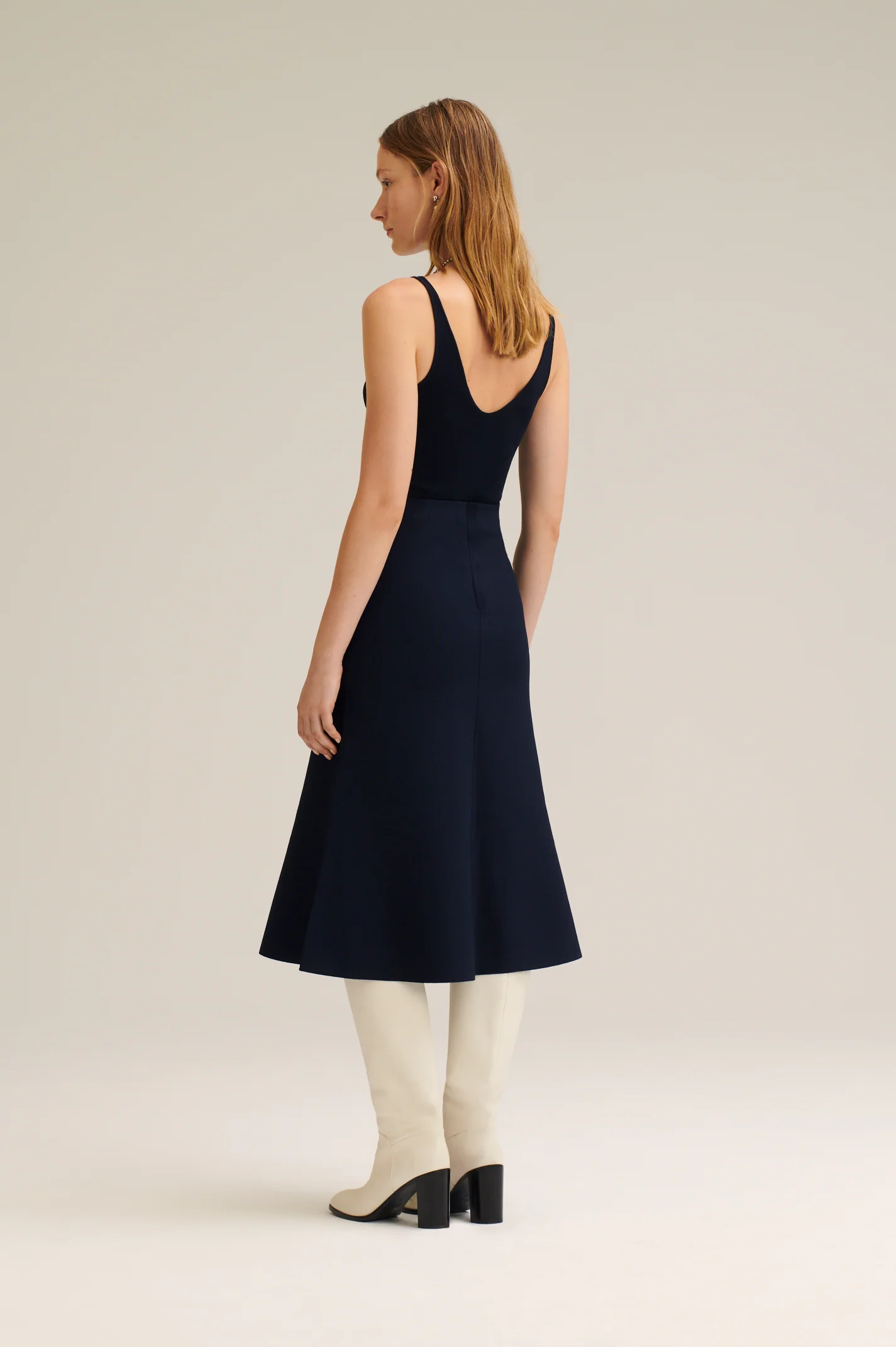 CREPE KNIT SOFT HEM SKIRT - Image 7
