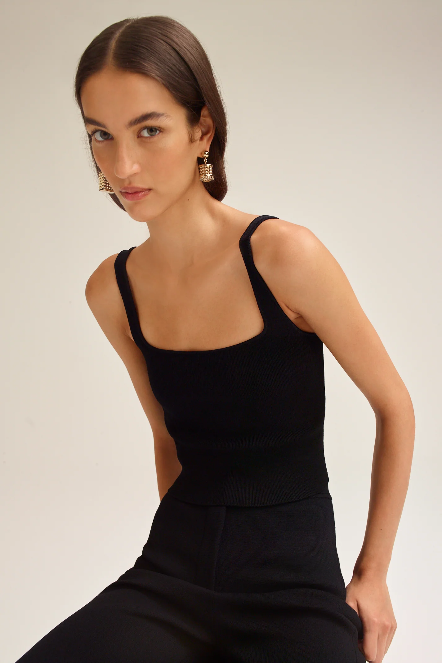 CREPE KNIT SQUARE CAMISOLE - Image 3