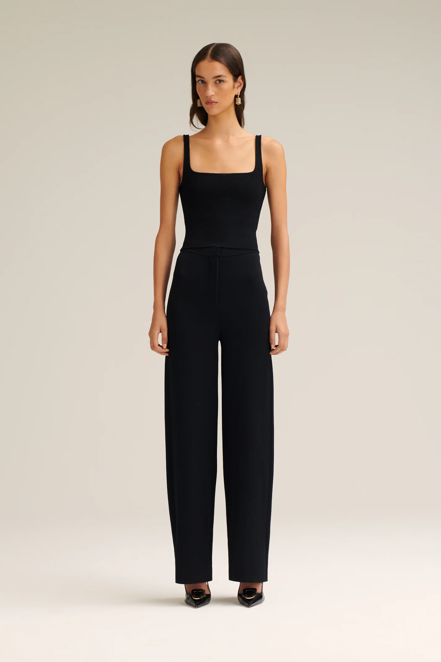 CREPE KNIT SQUARE CAMISOLE - Image 4