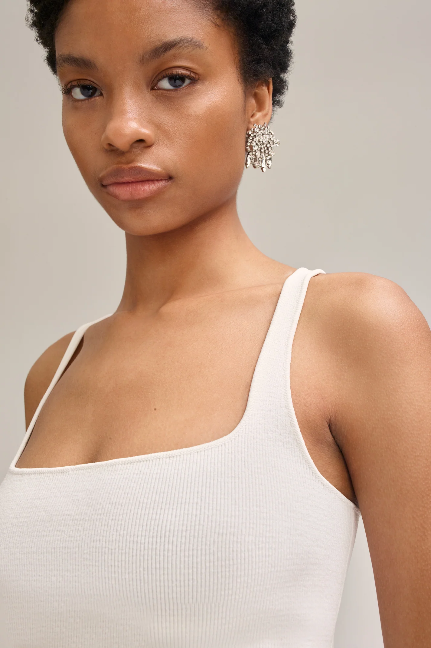 CREPE KNIT SQUARE CAMISOLE - Image 6