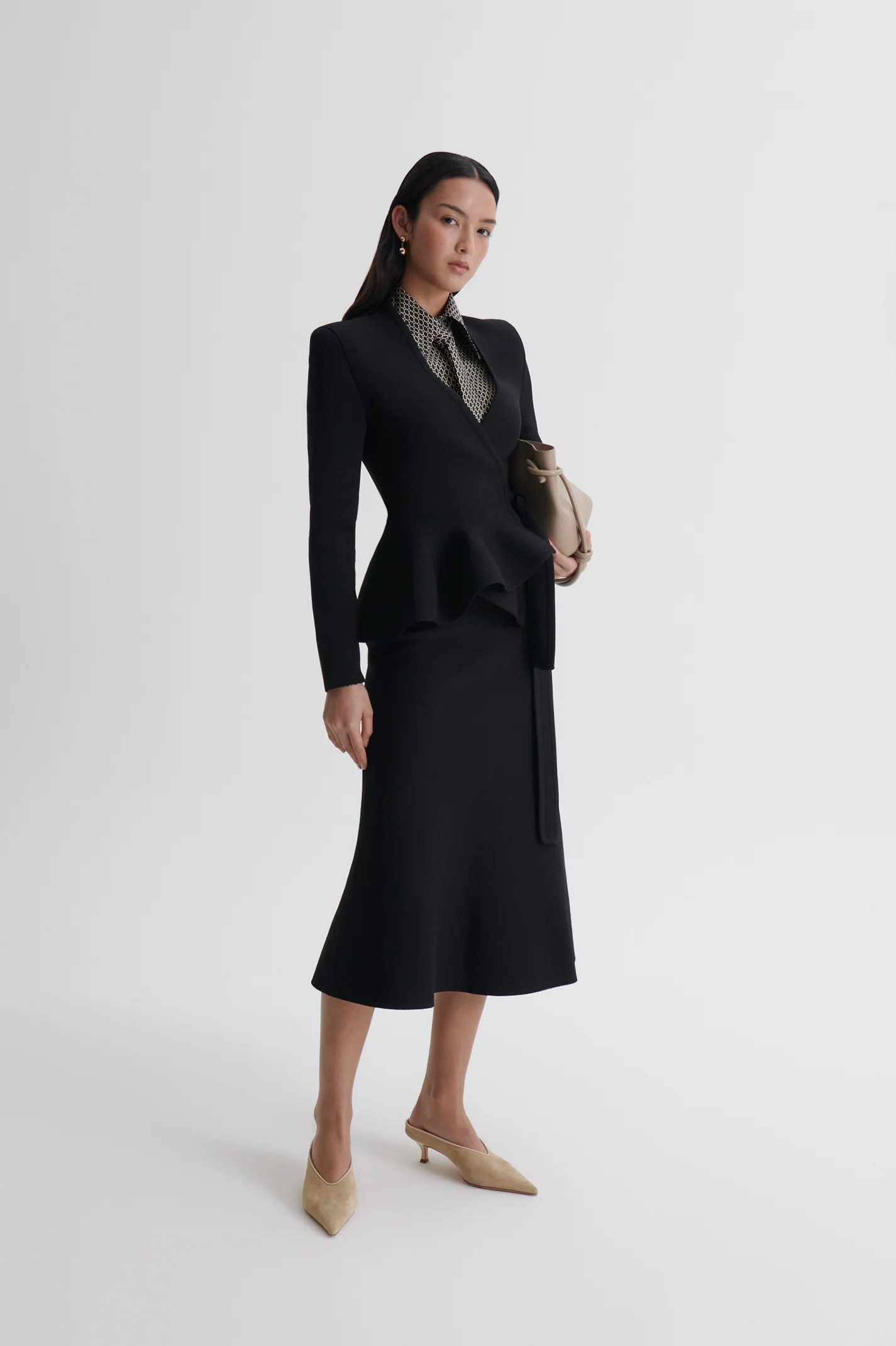 CREPE KNIT WRAP JACKET - Image 4