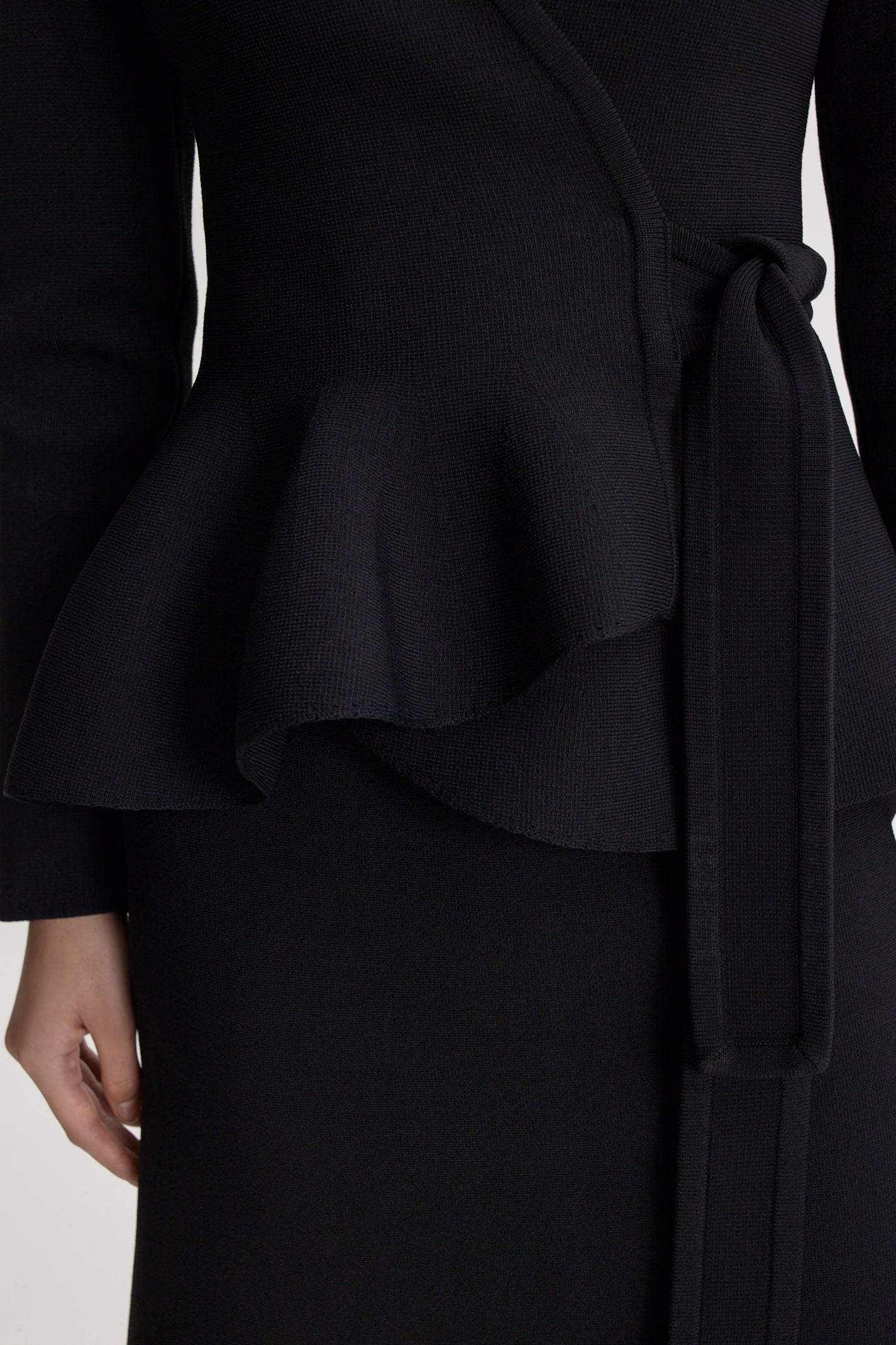 CREPE KNIT WRAP JACKET - Image 8