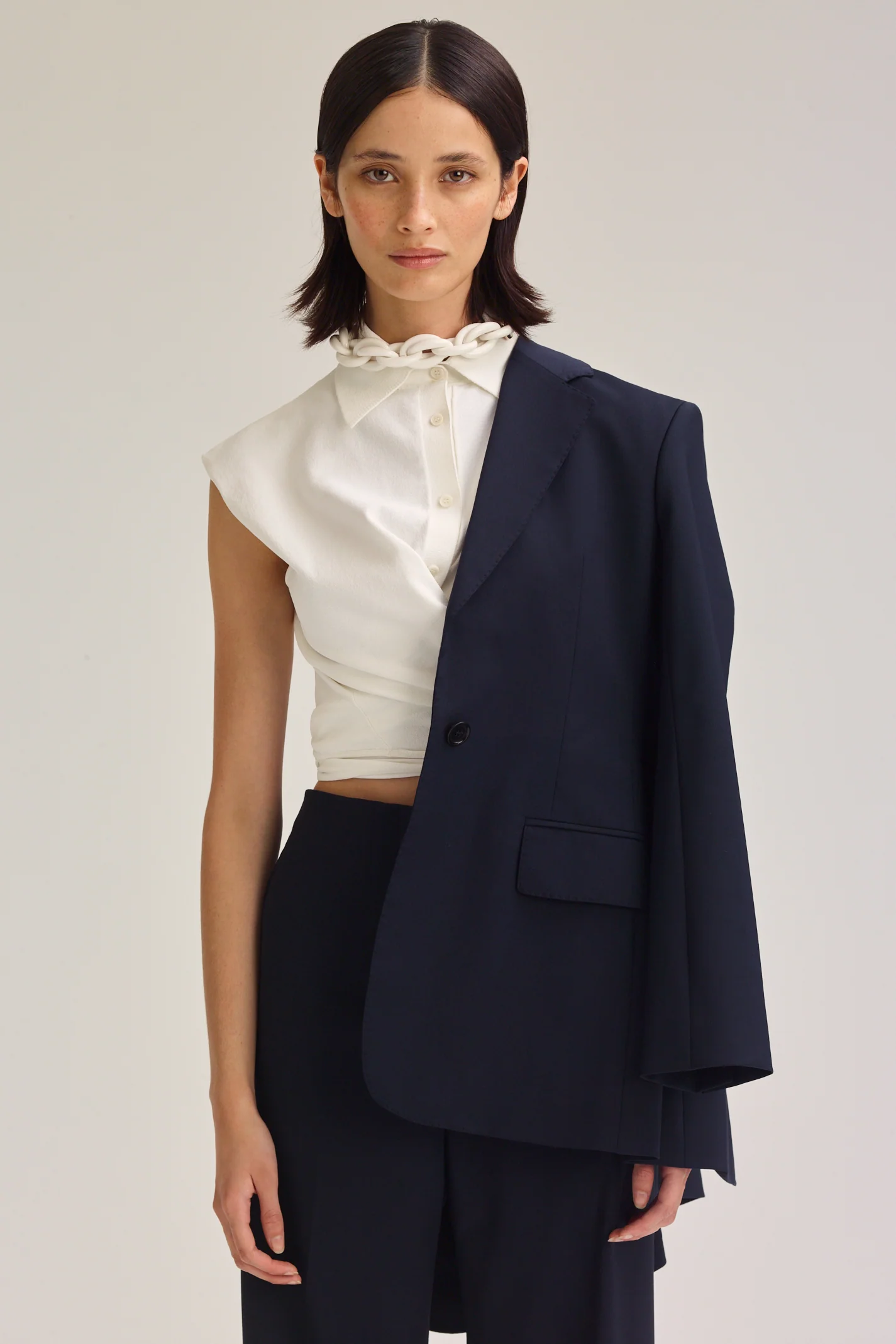 CREPE KNIT WRAP SHIRT - Image 7